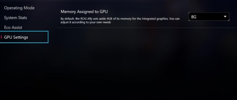 How to Change ROG Ally’s VRAM?